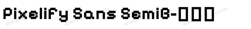 Pixelify Sans SemiB字体转换